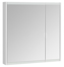 Зеркальный шкаф 80x81 см белый глянец L Акватон Нортон 1A249202NT010