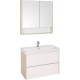 Комплект мебели белый глянец/дуб верона 90 см Акватон Сканди 1A251901SDB20 + 1WH501629 + 1A252302SDB20
