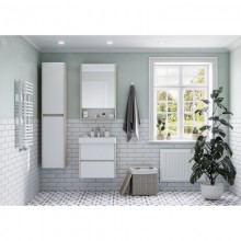 Комплект мебели белый глянец/дуб верона 55 см Акватон Сканди 1A251701SDB20 + 1WH501620 + 1A252102SDB20