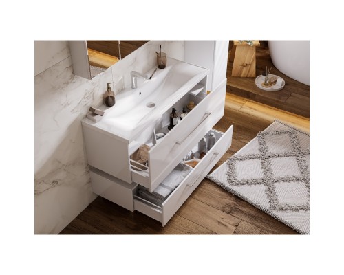 Комплект мебели белый глянец 120,2 см Акватон Мадрид 1A168701MA010 + 1A729631AG010 + 1A113402MA010
