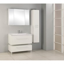 Комплект мебели белый глянец 100 см Акватон Мадрид 1A126901MA010 + 1A70473KPR010 + 1A111602MA010