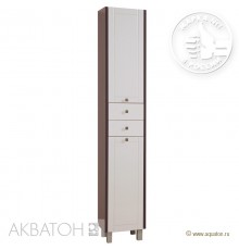 Шкаф-колонна с бельевой корзиной Альпина венге Акватон 1A133603AL500