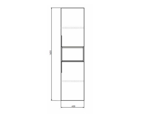 COMFORTY. Шкаф-колонна  "Франкфурт-40" дуб шоколадно-коричневый