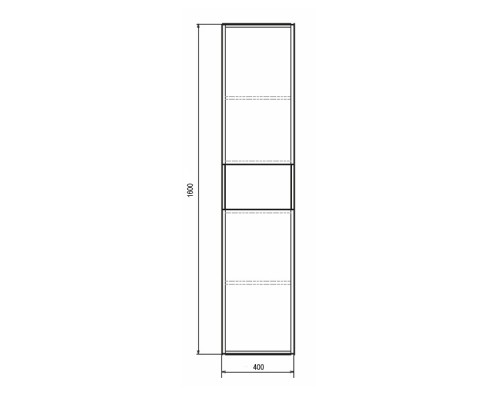 COMFORTY. Шкаф-колонна "Бордо-40" дуб темно-коричневый