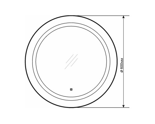 Зеркало Comforty Круг-60 светодиодная лента, бесконтактный сенсор