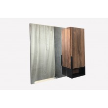 COMFORTY. Зеркало-шкаф "Штутгарт-90" дуб тёмно-коричневый