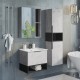 COMFORTY. Тумба-умывальник "Франкфурт-60" бетон светлый с раковиной COMFORTY 60E