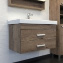 Тумба-умывальник Comforty Никосия 80П дуб темный с раковиной Fest 80 Тумба-умывальник Comforty Никосия 80П дуб темный с раковиной Fest 80