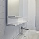 Зеркало-шкаф Comforty Мерано-90 белый матовый