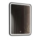 Зеркало Comforty Нобилис-60 LED подсветка, черная рамка, БЕСКОНТАКТНЫЙ СЕНСОР 600*800