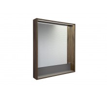 Зеркало-короб Comforty Томари-70 дуб темно-коричневое, с подсветкой