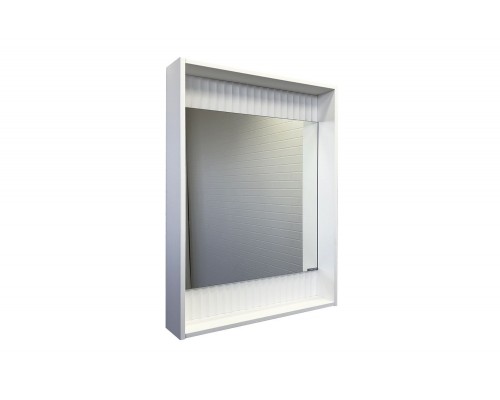 Зеркало-короб Comforty Марсель-60 белое матовое с подсветкой