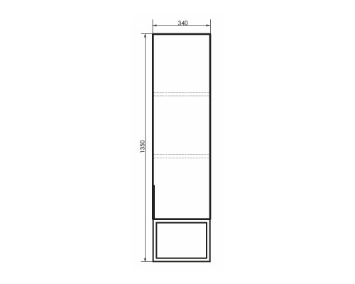 COMFORTY. Шкаф-колонна "Равенна Лофт-35" дуб темно-коричневый