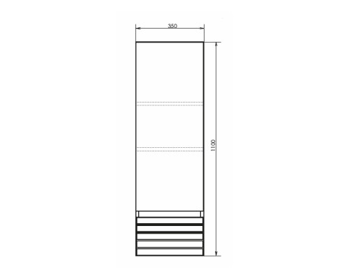 Шкаф-колонна Comforty Страсбург-35 дуб дымчатый