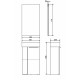 COMFORTY. Тумба-умывальник "Асти-40" дуб темно-коричневый с раковиной CREA 40, P-UM-CRE40/1