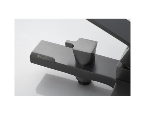 Смеситель для ванны Knotlor KN-22/GM, вороненая сталь