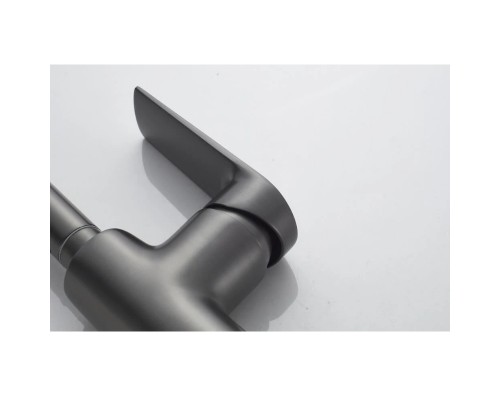 Смеситель для кухни Knotlor KN-61/GM, вороненая сталь