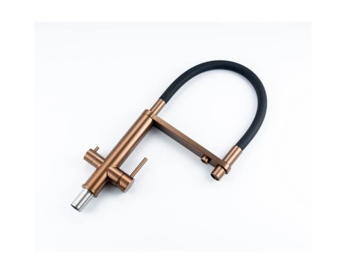 Смеситель для кухни с подключением фильтра Knotlor SS-15/RB, бронза