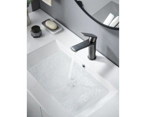 Cмеситель для раковины Knotlor KN-60/GM, оружейная сталь