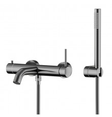 Смеситель для ванны Knotlor SS-23/GM, вороненая сталь