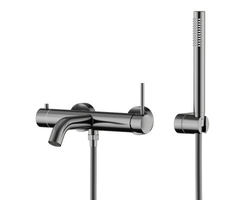 Смеситель для ванны Knotlor SS-23/GM, вороненая сталь