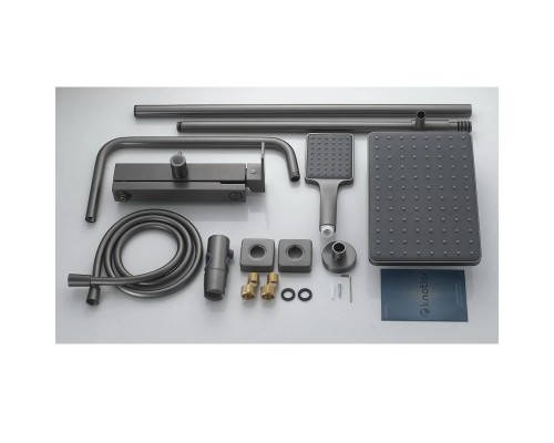 Душевая система Knotlor KN-23/GM, вороненая сталь