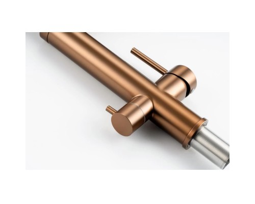 Смеситель для кухни с подключением фильтра Knotlor SS-15/RB, бронза