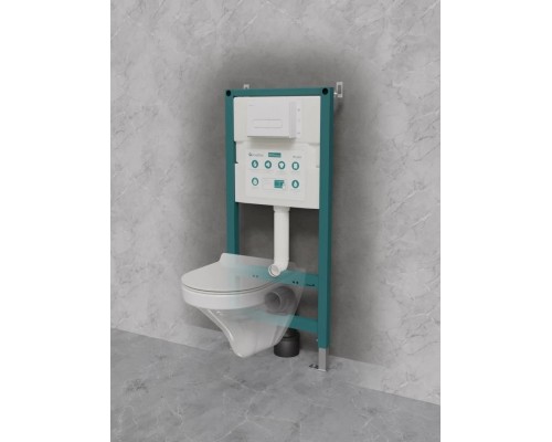 Инсталляция для подвесного унитаза Knotlor ISWC502FG, бирюзовый (серия 2)
