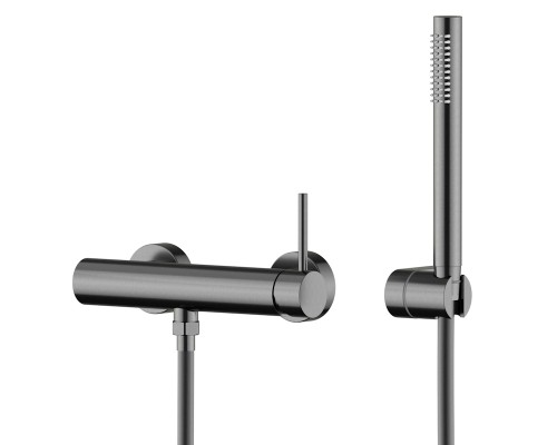 Смеситель для душа Knotlor SS-22/GM, вороненая сталь