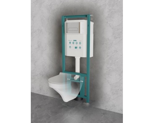 Инсталляция для подвесного унитаза Knotlor ISWC401FG, бирюзовый (серия 2)