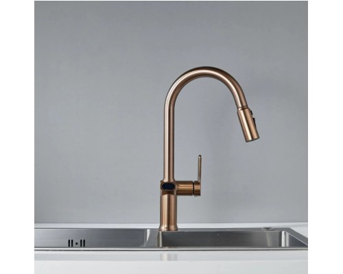 Смеситель для кухни с индикатором температуры Knotlor KN-100/RB, бронза