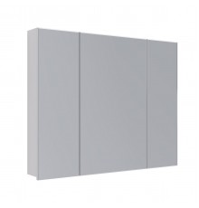 Шкаф зеркальный Lemark UNIVERSAL 100х80 см 3-х дверный, цвет корпуса: Белый глянец