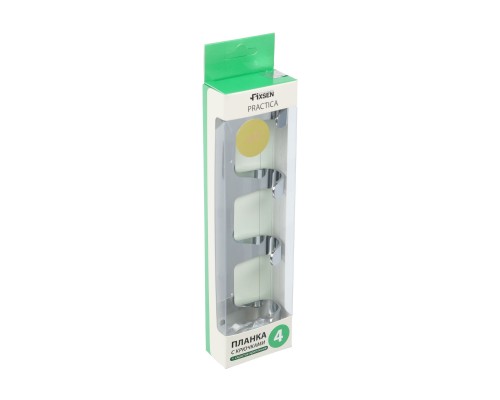 Планка 4 крючка Fixsen, FX-805-4, хром