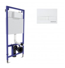 Инсталляция  для скрытого монтажа NOVUM L1 с кнопкой белая, BERGES