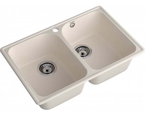 GranFest QUARZ (ECO-15) Мойка 2 чаши 740*480 (белый)