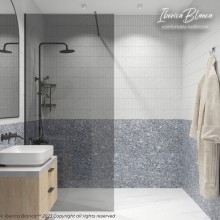 Душевая перегородка IBERICA BLANCA Mod.602 Walk In тонированное стекло/черный 90х200см (IB602.TB.200.90)