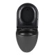 GLAZER BLACK MATT Унитаз подвесной безободковый с сиденьем микролифт,черный, LM, 9612004