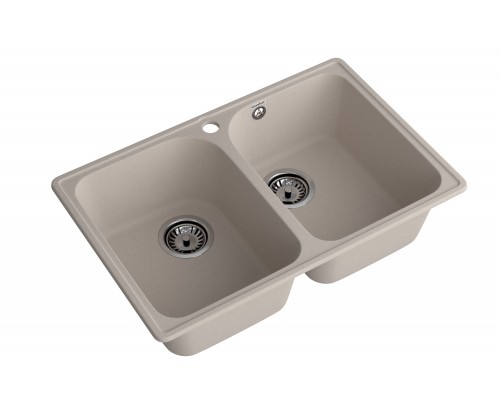 GranFest QUARZ (ECO-15) Мойка 2 чаши 740*480 (песок)