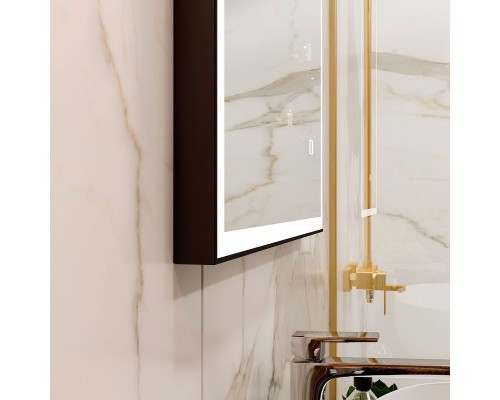 Зеркало Solid Black 900x700, реверсивное крепление