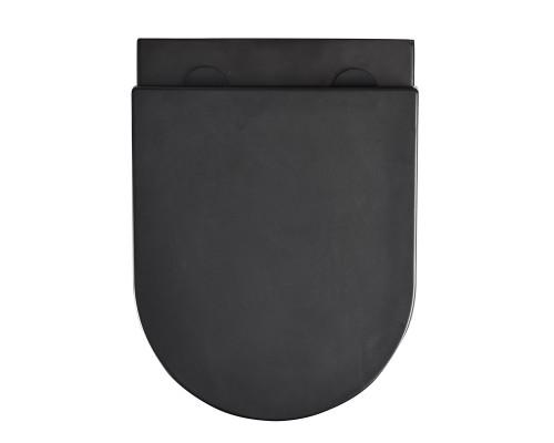 GLAZER BLACK MATT Унитаз подвесной безободковый с сиденьем микролифт,черный, LM, 9612004