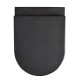 GLAZER BLACK MATT Унитаз подвесной безободковый с сиденьем микролифт,черный, LM, 9612004