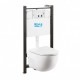 MERIDIAN Комплект 3 в 1 (инсталляции+подв. унитаз Rimless+сиденье SUPRALIT). ROCA