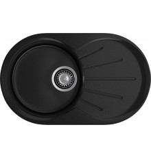 GRANFEST Мойка композит RONDO GF-R--750L  чаша с крылом 750*460мм   черный арт.GF-
