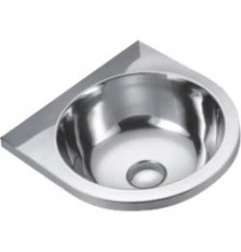 Раковина из нержавеющей стали настенная  круглая 126x360x360 мм, шт