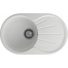 GRANFEST Мойка композит RONDO GF-R--750L  чаша с крылом 750*460мм   иней арт.GF-