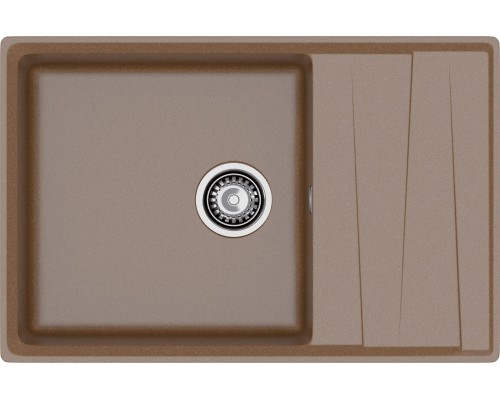 GRANFEST Мойка композит LEVEL , GF-LV-760L, чаша+крыло 760*500, терракот