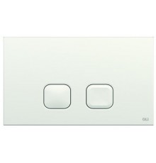 070826 Панель механ. двойная PLAIN, пластик, белая, OLI