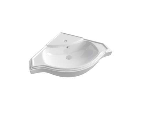 Раковина KIROVIT Классик 650 мебельная угловая белый (Вн Крв31) 4640021063071