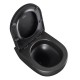 GLAZER BLACK MATT Унитаз подвесной безободковый с сиденьем микролифт,черный, LM, 9612004