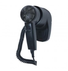Фен HOTELline настенный чёрный 1200 W, 02055.N, шт